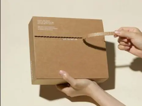 Custom corrugated mailer box with integrated tear strip LuxoPack