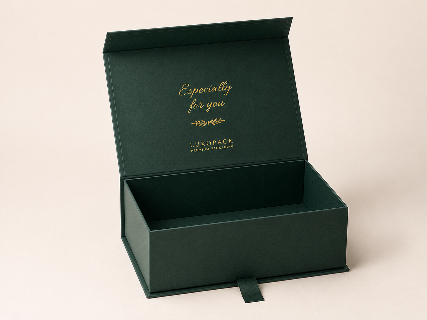 Magnetic gift box with interior foil print custom manufacturer